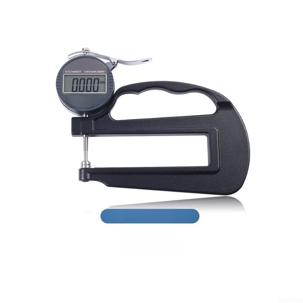 Medidor de espesor digital de 0,001 mm para película de papel, herramienta de calibrador de alta precisión, rango de 25 mm, uso industrial, blanco (D)