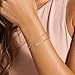 Turandoss 14k-Gold-Plated Bracelets for Women - 14k-Gold-Plated Layering Oval Chain Bracelet Cute Layered Beads Women Jewelry, Mothers Day Birthday Gifts for Women Mom Teacher Girlfriend (Oval & Chain)