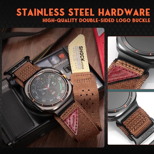 Image of Nylon Watch Band Compatible with Samsung Galaxy Watch Ultra 1 /2. | Millitary Nylon Strap Galaxy Watch Ultra -47mm for Men.