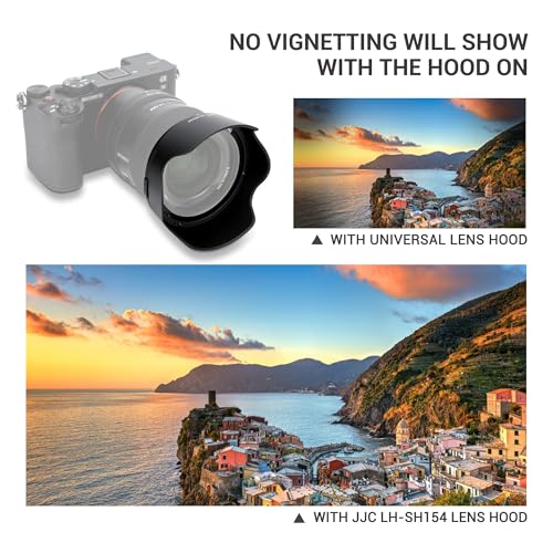 Image of JJC ALC-SH154 Bayonet Reversible Lens Hood Shade for Sony FE 24mm f /1.4 GM Lens SEL24F14GM, Replaces Sony ALC-SH154 Lens Hood, Allows to Attach 67mm Filter & Lens Cap, No Vignetting