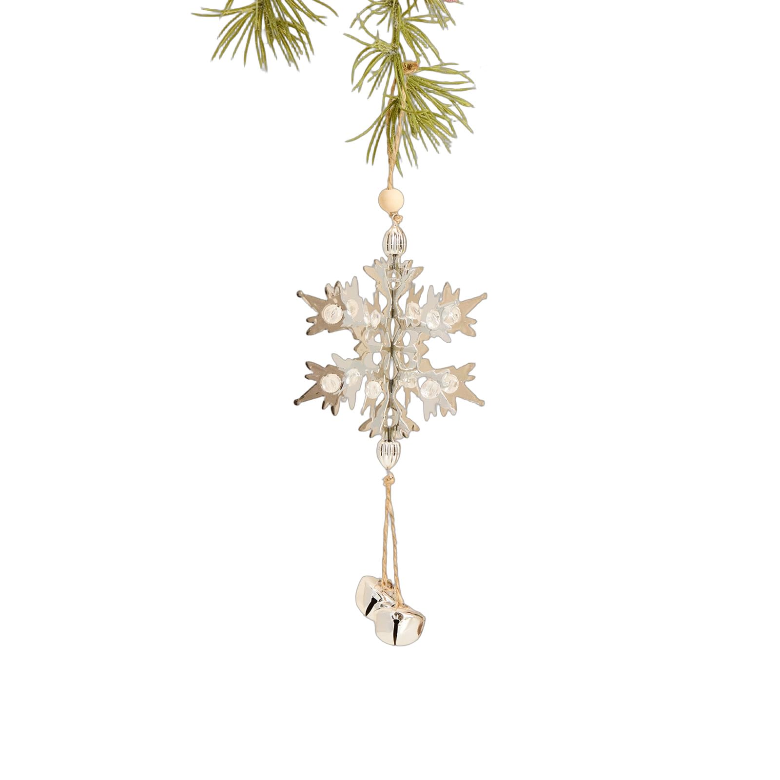 Xjdzineq Snowflake/Flower/Butterfly/Bells Iron Hanging Decoration Christmas Tree Ornament for Mantels Wreath Festival Gifting Christmas Tree Ornament