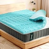 Dreamlab Colchoneta Memory Foam Zonas con Gel | Sobrecolchón de Zonas | Topper de Zonas, Sensación...