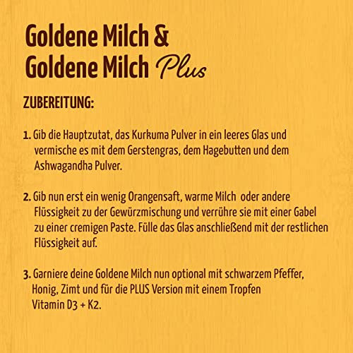 Kurkuma Pulver Bio 500g | fein gemahlene Kurkumawurzel in Bio-Qualität | Ideal zur Zubereitung einer Goldenen Milch, als Zugabe in Tee, asiatischen Gerichten, würzigen Suppen &... – Bild 5