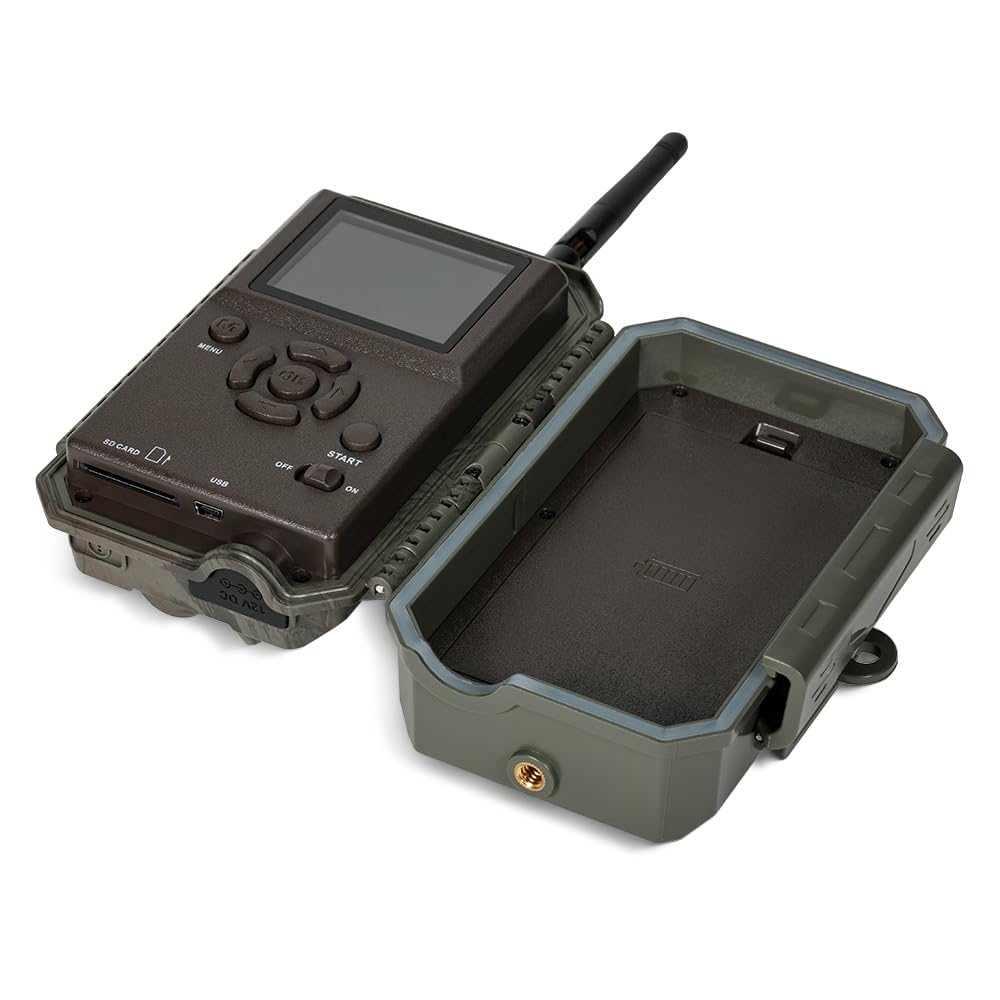 GardePro E8 Kamera Myśliwska WiFi z Aplikacją, 64MP H.264 1296P Wideo, Niewidzialne Podczerwone LED do 30m, 0.1s Szybki Wyzwalacz, Czujnik Ruchu, Kąt 120°, Wodoodporność IP66