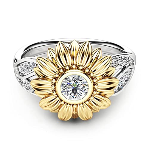 Exquisite Floral Opal Ring for Womens Pink/White Zircon Jewelry Rings Vintage Ladies Copper Ring Engagement Ring2