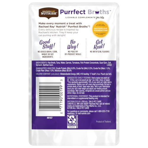 Nutrish Purrfect Broths Wet Cat Food Topper, 1.4 oz. Pouch, (Rachael Ray) - image 9