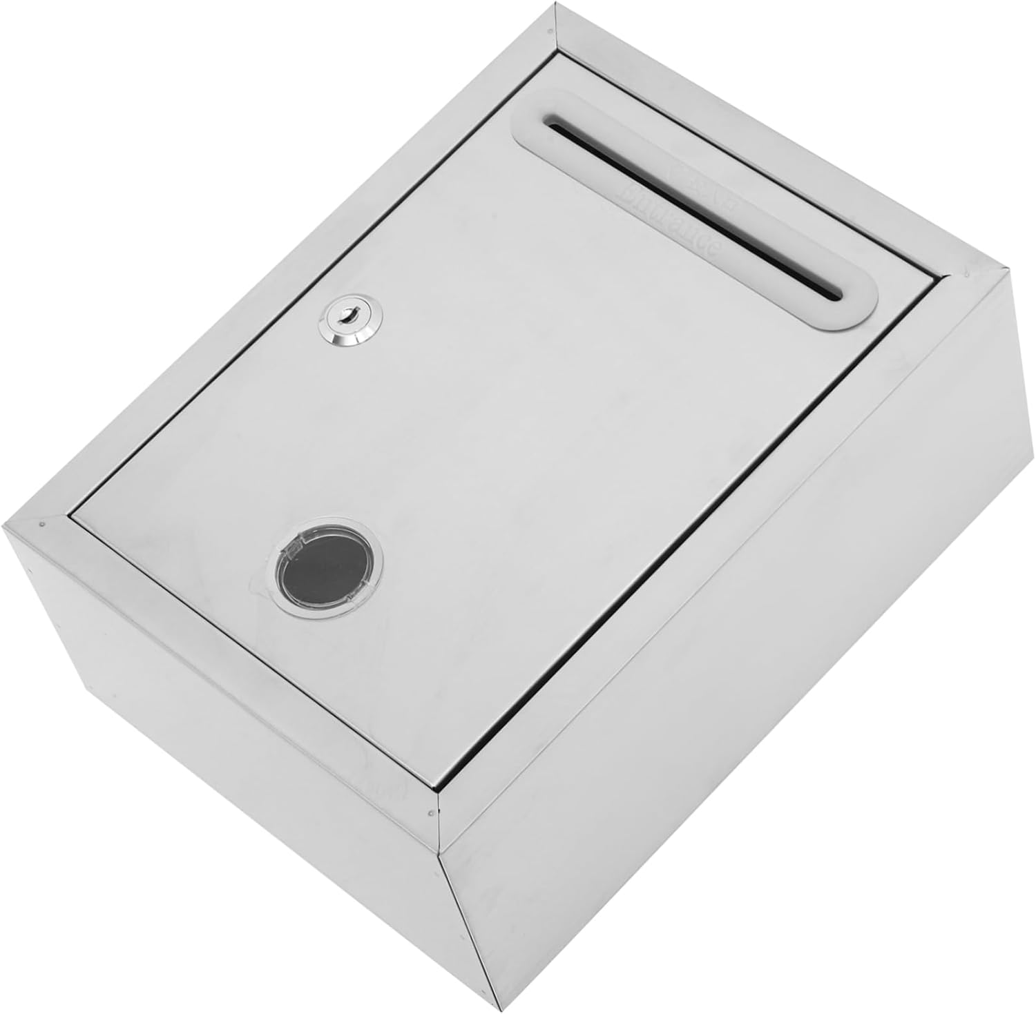 Uonlytech Wall Mount Locking Letter Box Stainless Steel Safe Deposit Box with Viewing Slot Multi Functional Suggestion Complaint Mail Container for Classroom and Public Use