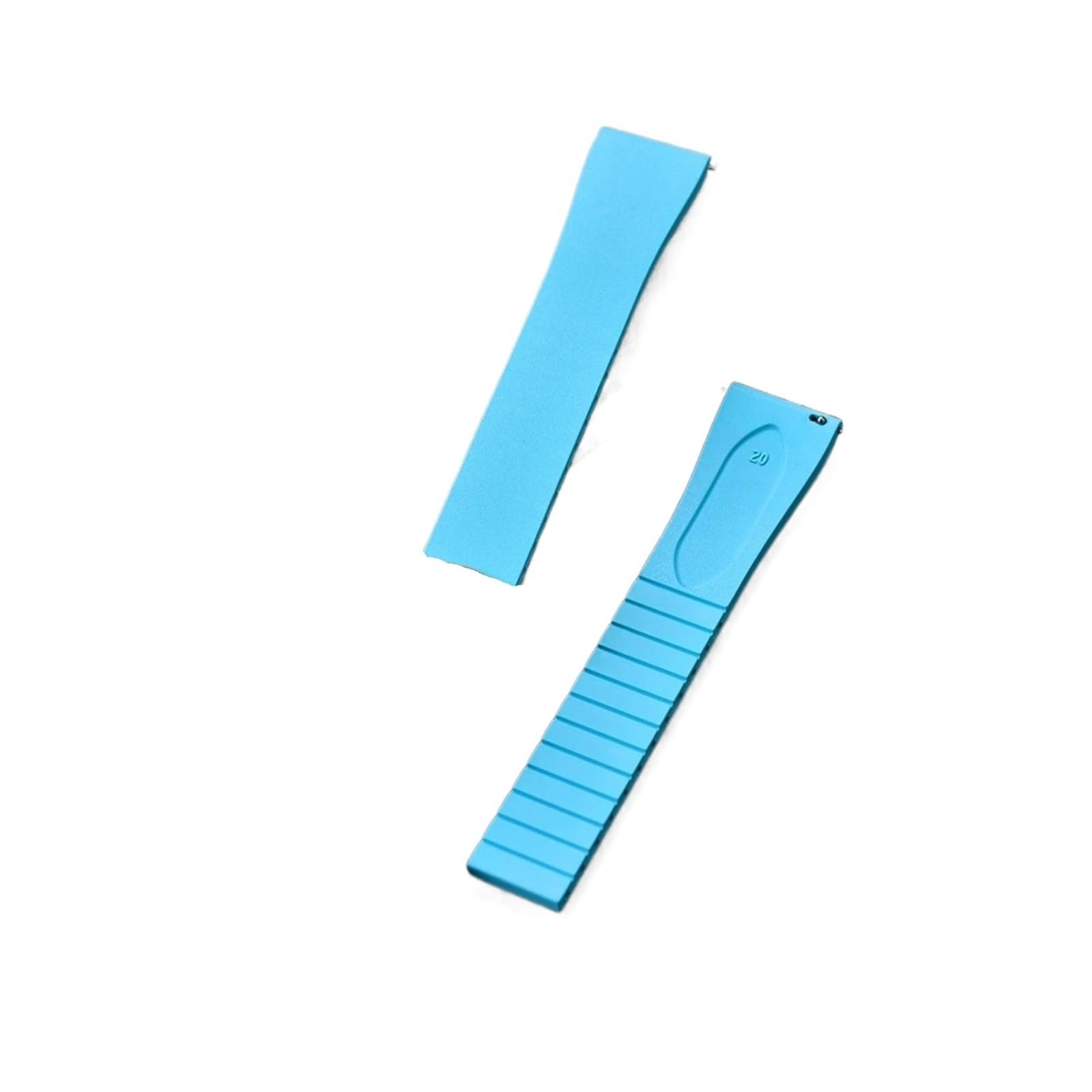 FYYFS Nowy pasek do zegarka z szybko zwalnianą klamrą w kształcie motyla, kompatybilny z rozmiarami gumowych pasków 16 mm, 18 mm, 19 mm, 20 mm, 21 mm i 22 mm z gumowymi klipsami na nadgarstek (Yellow