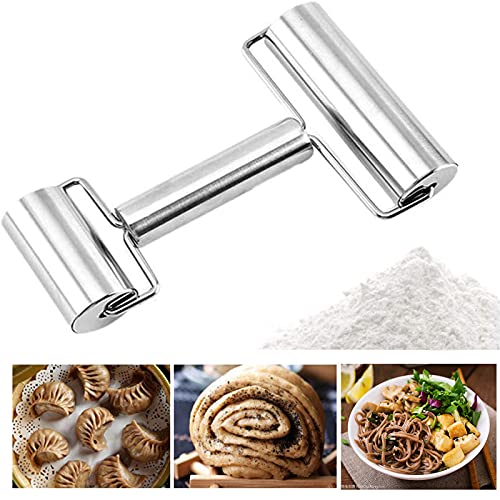 Acciaio Inox Rullo per Pizza Doppio Rullo per