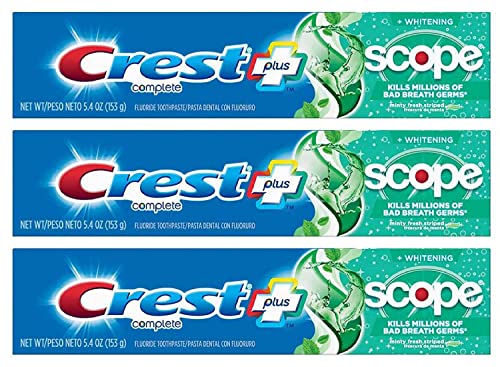 Image of Crest Toothpaste Plus Scope Whitening Minty Fresh (Pack of 3)