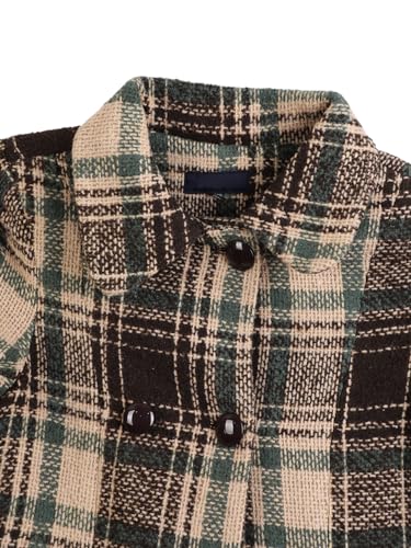 Image of CHKOKKO Girl's Wool Blend Stylish Standard Length Winter Wear Button Coat For Kids