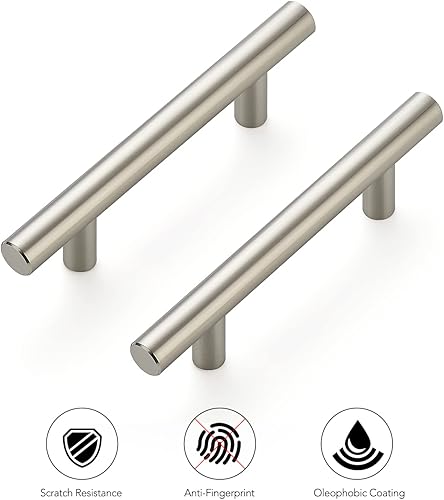 Miniatura 9 de Paquete de 15 tiradores de gabinete de 5 pulgadas de acero inoxidable en níquel cepillado para armarios de cocina, manijas de gabinete de 5 pulgadas