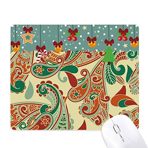 Tapis de souris en caoutchouc avec motif feuille de fleur abstrait pour bureau
