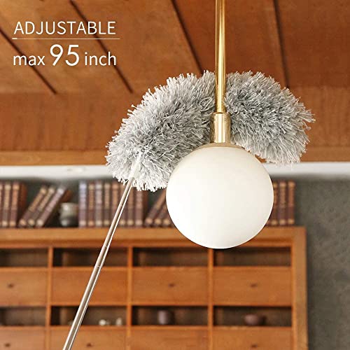 Image of REEAN BEATS Fan Cleaner Brush with Long Rod - 360 Microfiber Ceiling & Appliance Duster