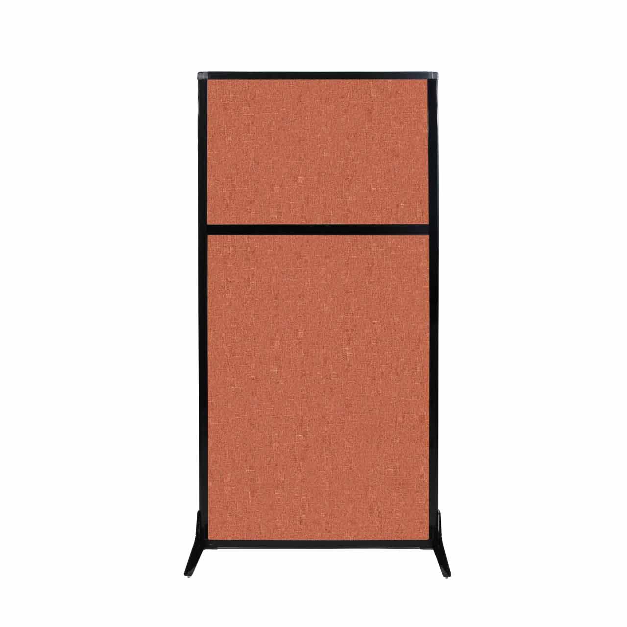 Versare Workstation Partition | Portable Wall Divider | Modern Office Cubicle | Free Standing Privacy Screen | Flexible Work Space | 33" x 70" Papaya
