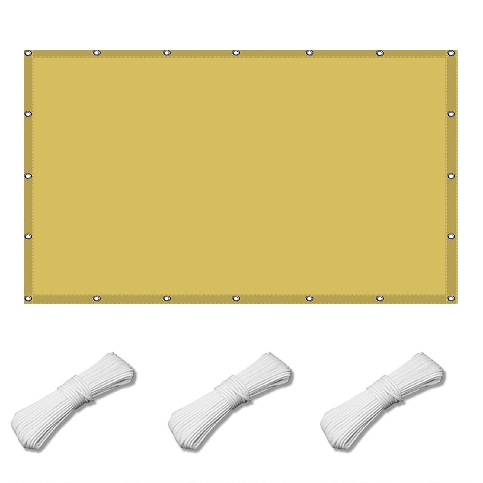 Voile d'ombrage rectangulaire imperméable anti-UV pour grand patio humide