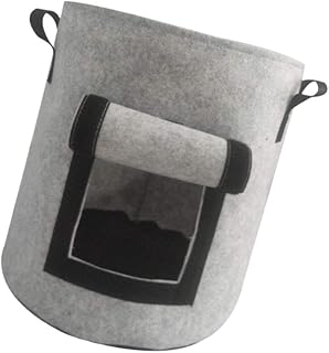 Hemoton Sacos para crescimento de batatas para janela, sacos para vegetais, tecido respirável não tecido para recipiente de plantas de batata M 26L cinza