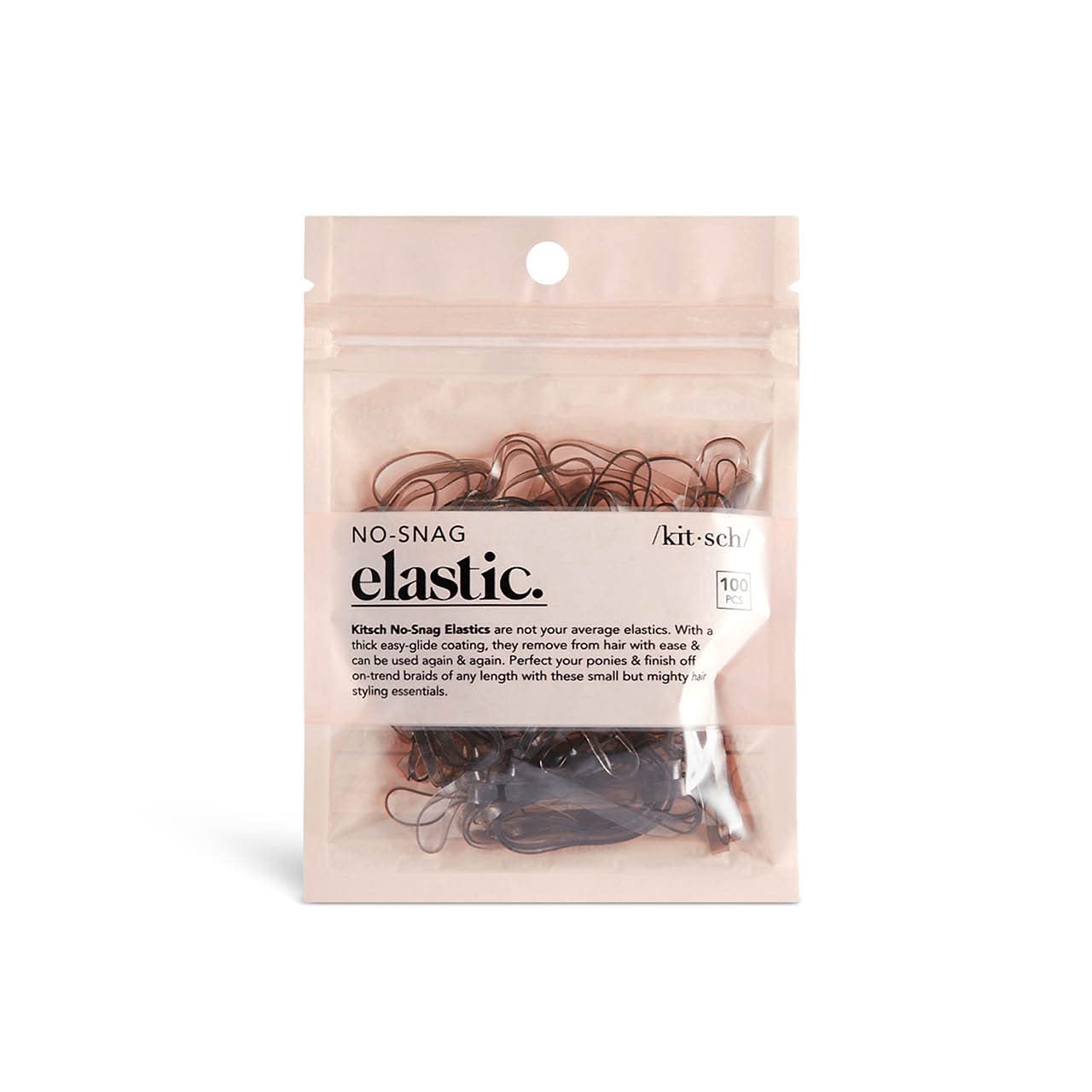 Kitsch Pro No Snag Mini Gummy Elastic Hair Bands for Hair Styling Braids, Ponytails
