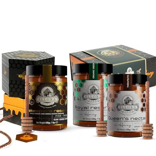 Ellora Farms Greek Honey Bundle – Miel cruda 3 unidades miniatura 1