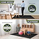 ProsourceFit Puzzle Exercise Mat ½ in, EVA Interlocking Foam Floor Tiles for Home Gym, Mat for Home Workout Equipment, Floor Padding for Kids, Black, 24 in x 24 in x ½ in, 24 Sq Ft - 6 Tiles - Image 4