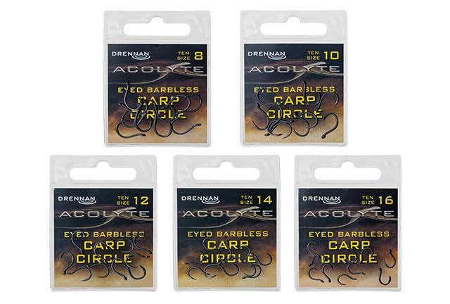 Drennan Acolyte Eyed Barbless Carp Circle (Size 14)