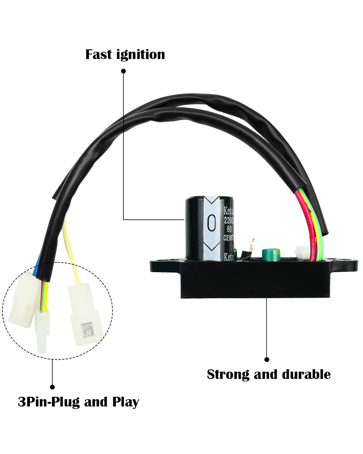 Angrebuild Module D'allumage Pour Générateur Loncin LC3500i LC4500i Compatible Avec TJ113 2009 1 A