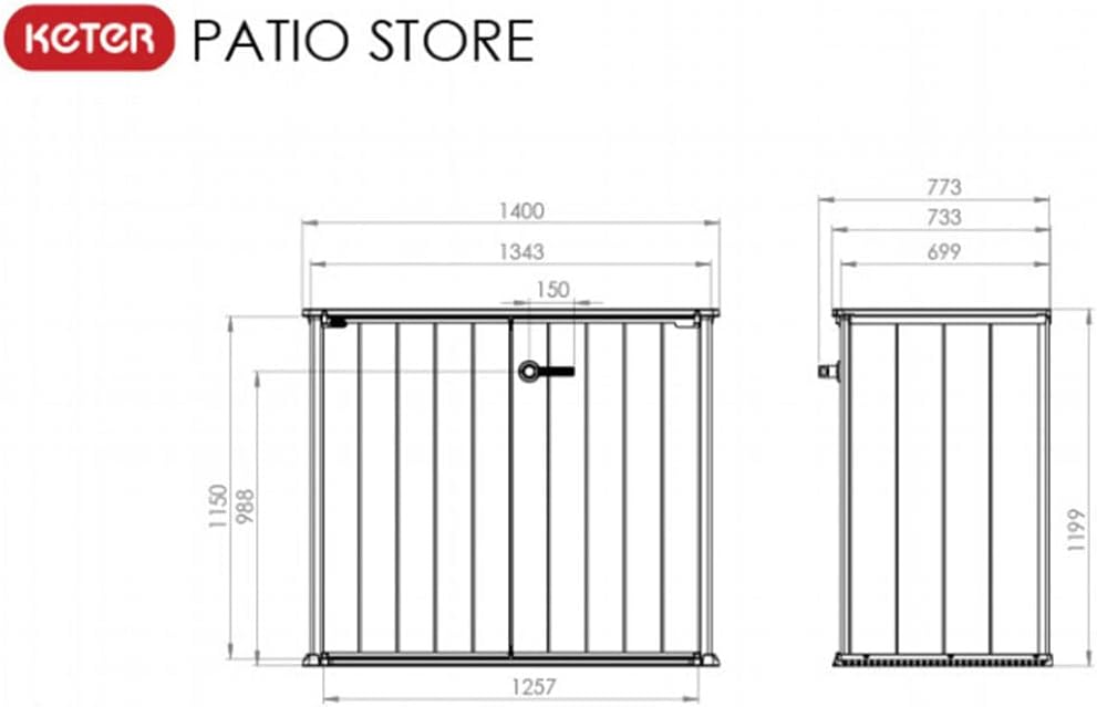 Keter Patio Store Cabinet 1m³ Grey