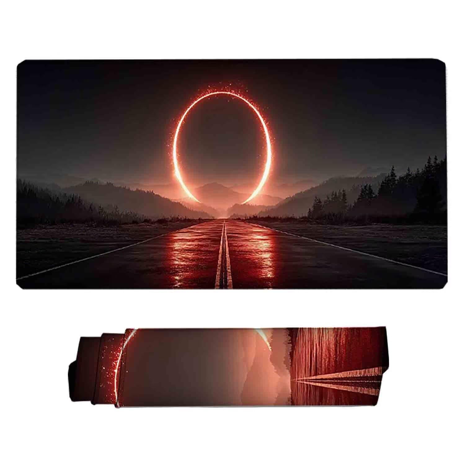 Szara podkładka pod mysz otwierana podkładka pod mysz XXL 1000 x 500 mm podkładka pod mysz ze zszytymi krawędziami i gumową podstawą antypoślizgowa podkładka pod mysz XXL do komputera, laptopa