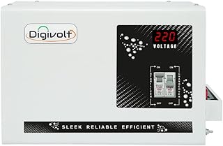 Digivolt D690VM 5KVA 90V-300V 4000W Heavy Duty Mainline Voltage Stabilizer for Home, Load 20 Amps (White)