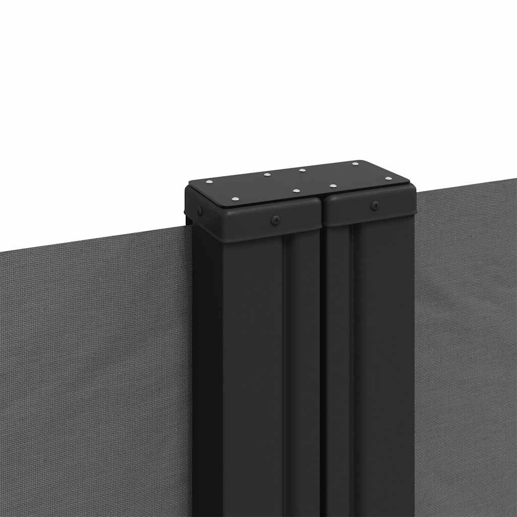 Tenda laterale estensibile, antracite, 220 x 1000 cm, con protezione UV e acqua, protezione per balconi e terrazzi, universale, per giardino, terrazza, balcone o interni