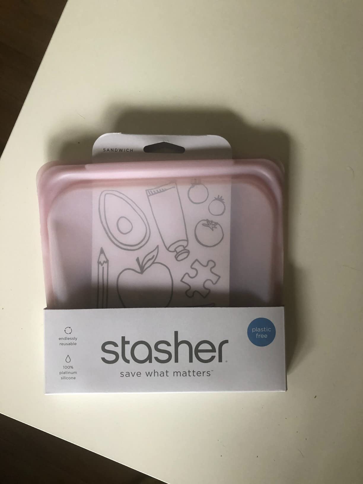 STASHER StandUp Reusable Silicone Storage Bag, Freezer bag, Food