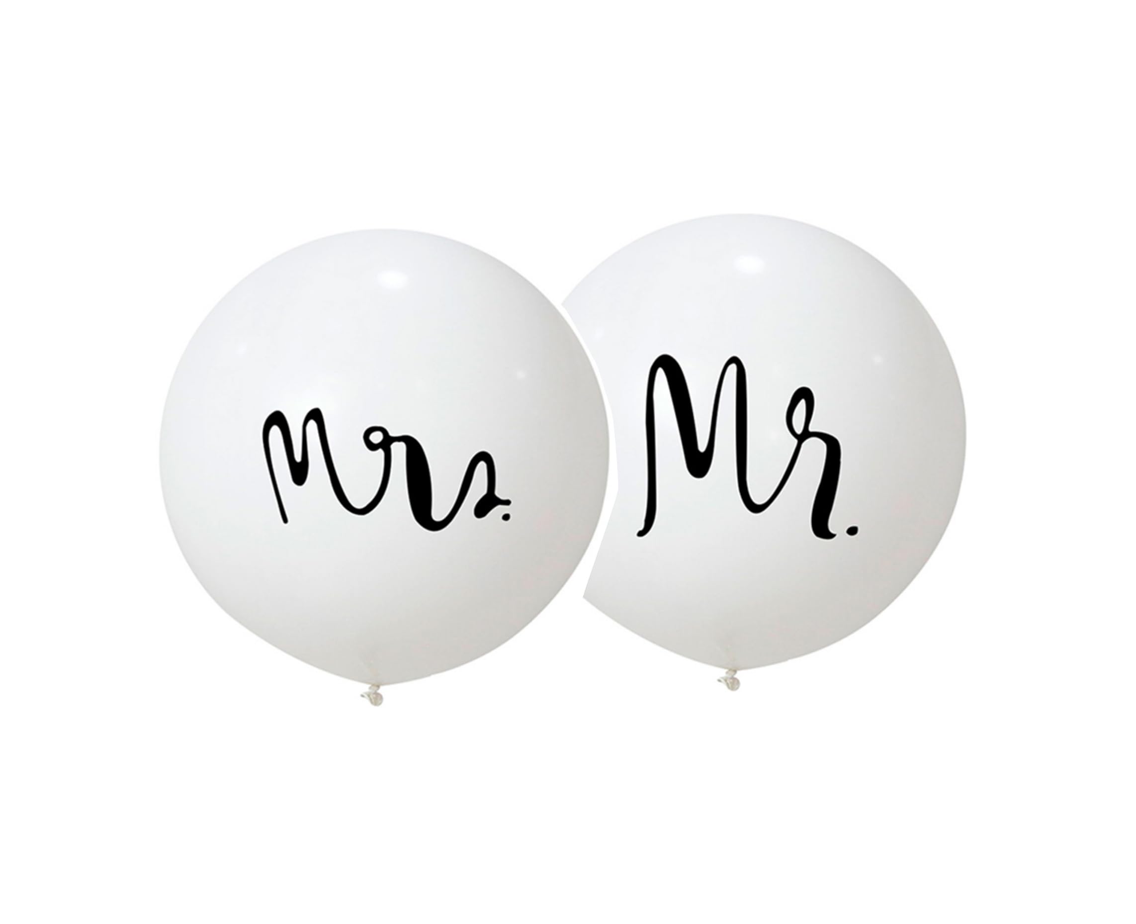 Mr Mrs - Globos para boda, 2 unidades, globos gigantes, decoración de la oficina de registro, decoración de matrimonio, novio, globos blancos, globos de boda, globos de helio, globos de látex, globos