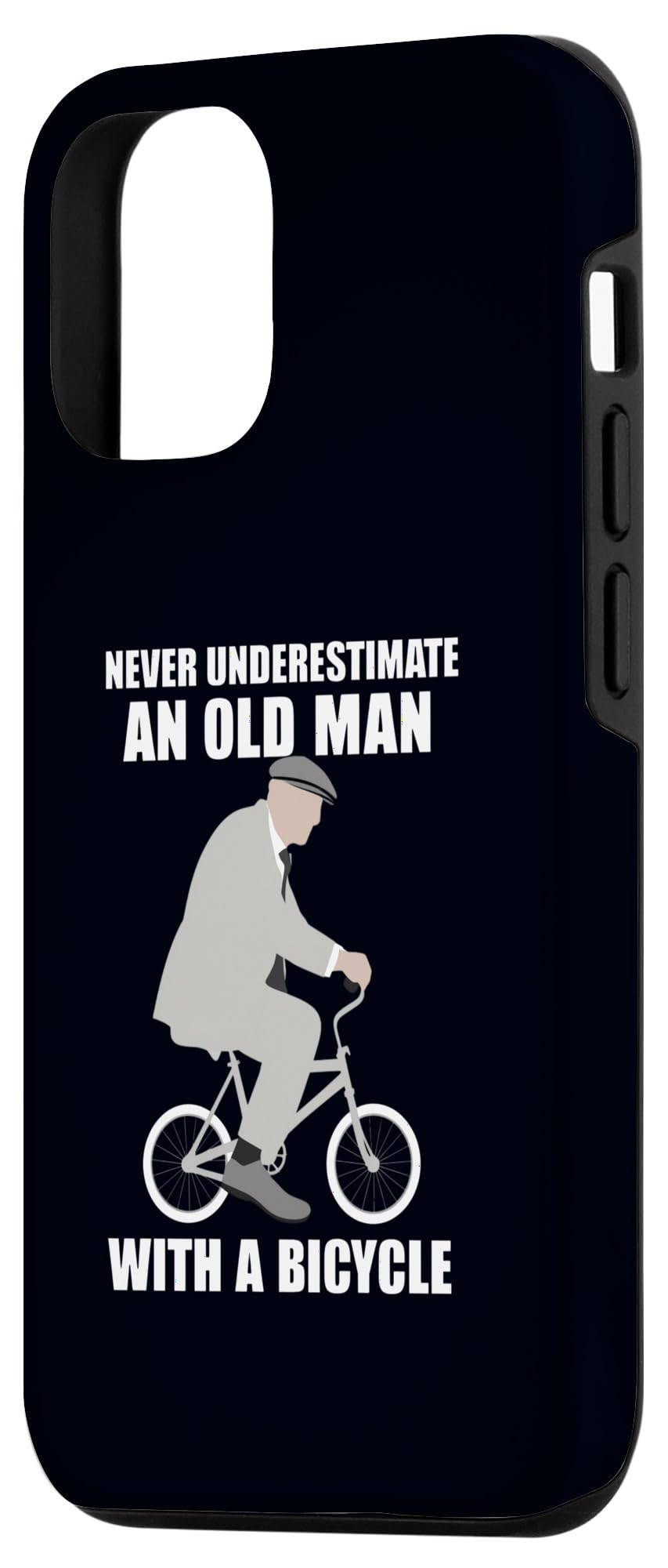 Hülle für iPhone 15 Unterschätze niemals einen alten Mann mit einem Fahrrad- Meme Elektronik & Foto