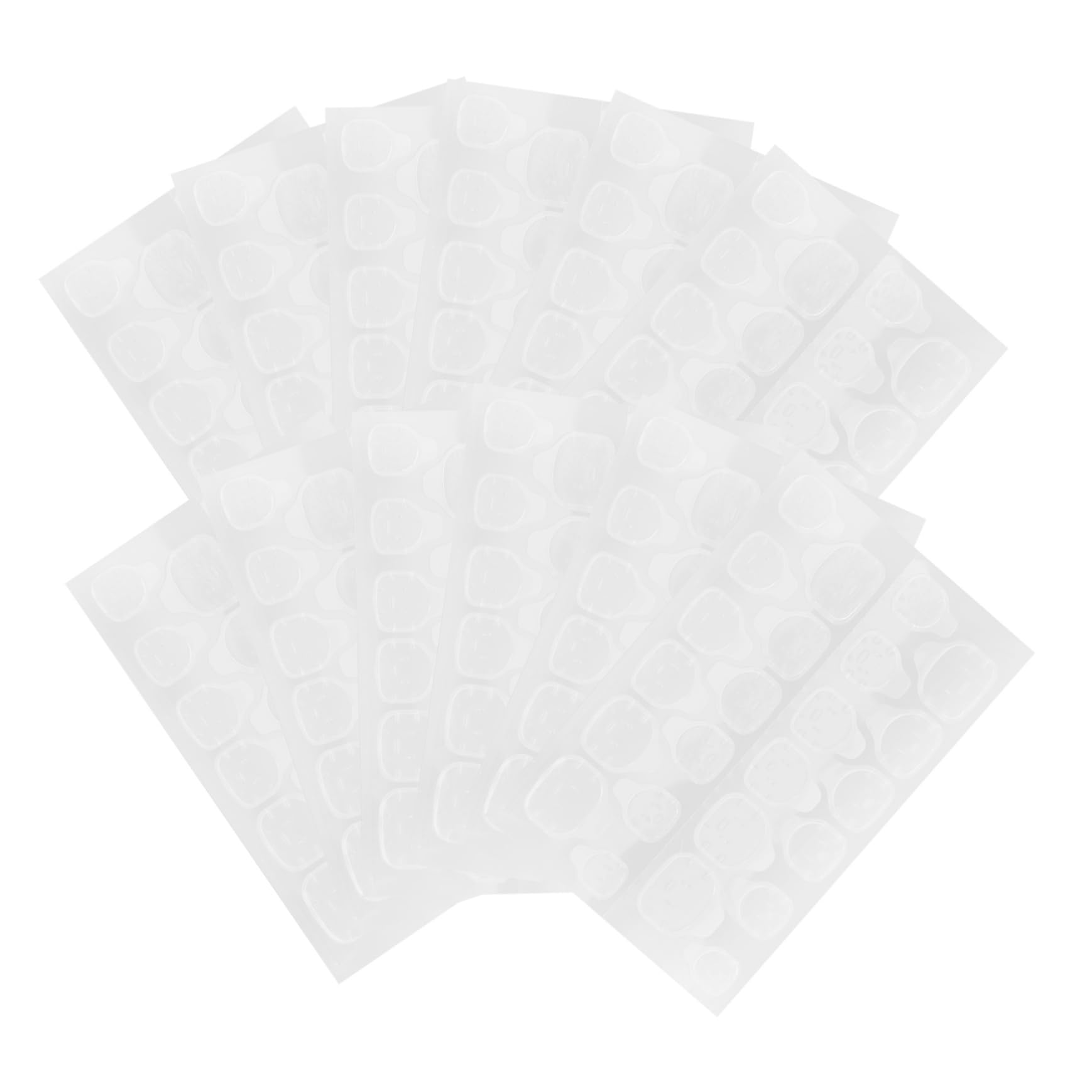 IWOWHERO Gel Nail Stickers 15 Sheets Nail Glue Stickers Brush-on Nail Glue Adhesive Nail Glues Portable Nail Art Kit