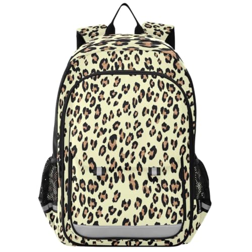 Sac à dos de cours imprimé léopard pour le collège et lycée