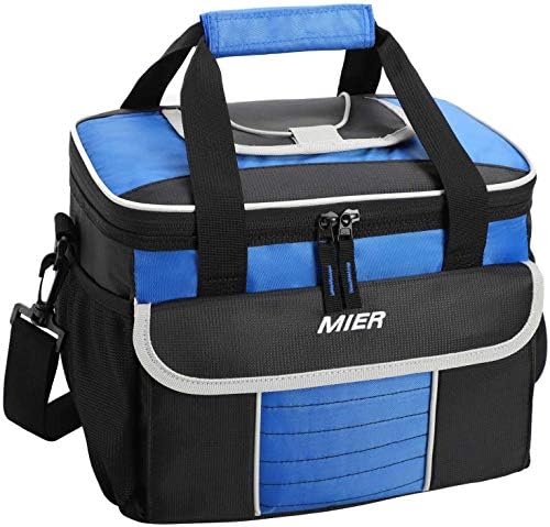 MIER 16L Large Cool Bag Insulated Lunch Box Bags Cooler Tote Bag for Adults Men Women to Work Picnic Travel Beach (Dark Green)