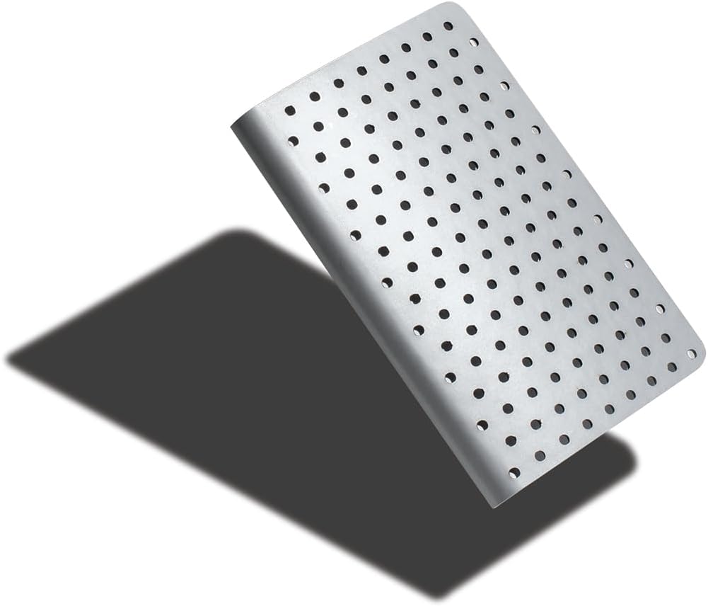 Zequenz Classic 360 Air Soft Cover Notebook, Soft Bound Journal, Small Pocket Size, 3.5" x 5.5 ",128 sheets / 256 pages, Dot Grid Pattern, White Premium Paper (silver)