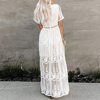 boho lace beach dress