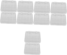 SEWACC 10 Pçs Caixa De Armazenamento Caixa Organizadora Transparente Mini Recipientes De Plástico Organizador De Strass Organizador De Miçangas Caixa De Artesanato Parafuso Organizador