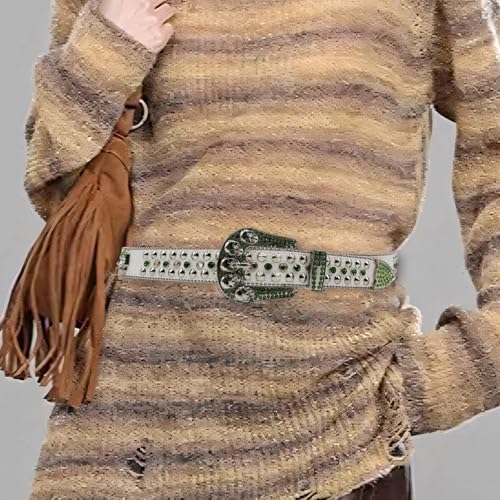 Grommet Waist Belt Studded Buckle Encrusted Crystal Belly Chain For Casual Wear For Women And Men Shining Rhinestones3