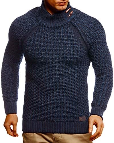 Leif Nelson Heren Pullover Gebreide Trui LN-5235, L