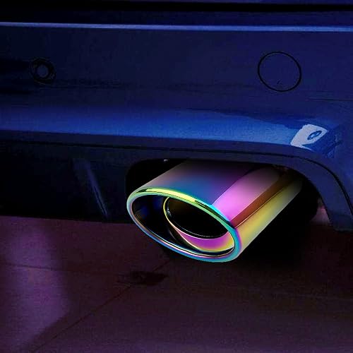 Miniatura 5 de Sakali Punta de escape pulida atornillada, silenciador de cola de escape de automóvil, ajuste universal, diámetro de tubo de 1.5 a 2.25 pulgadas