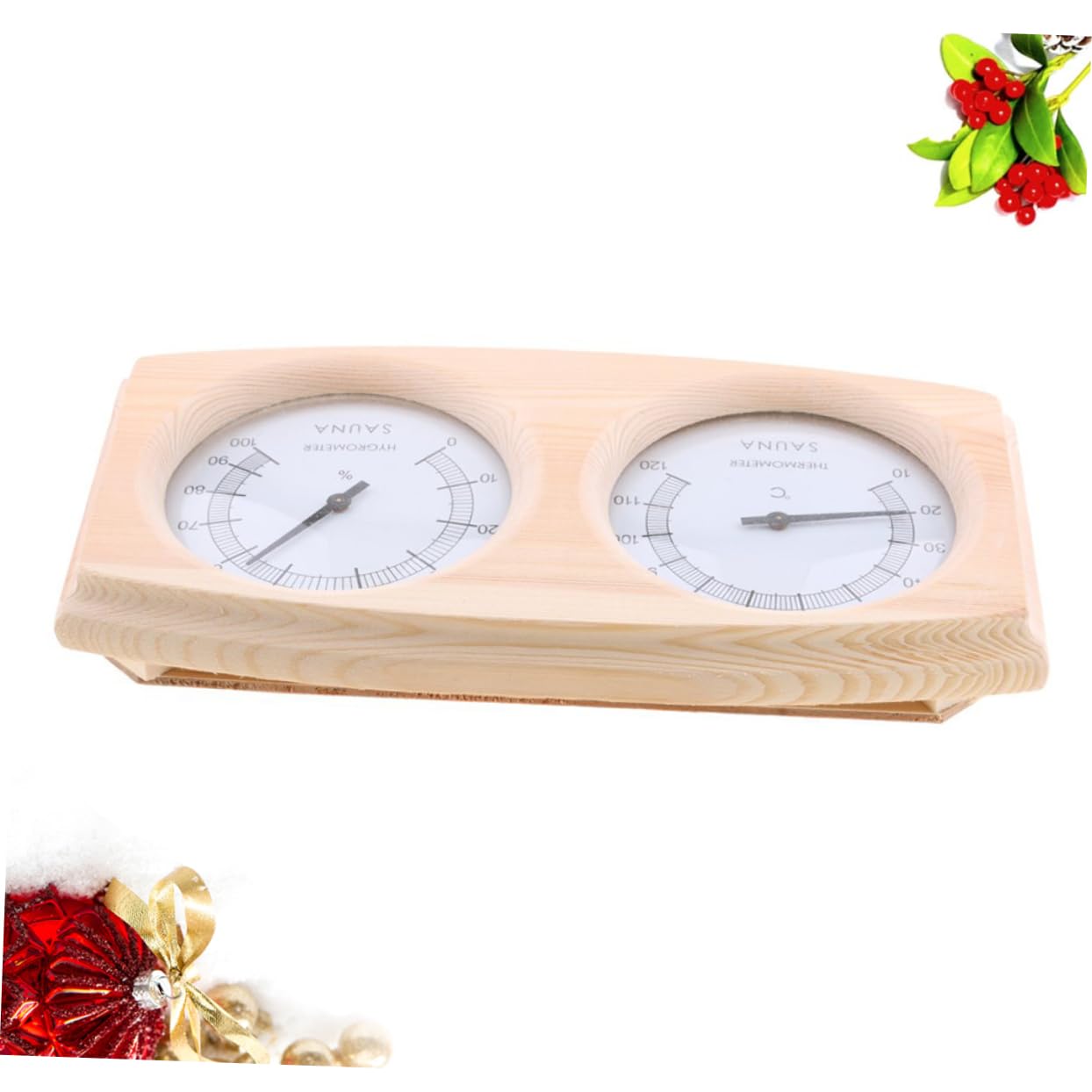 Sosoport Hygromètre-thermomètre Bois Pour Sauna Avec Capteur Affichage Séparé Degrés Celsius Plage De Mesure