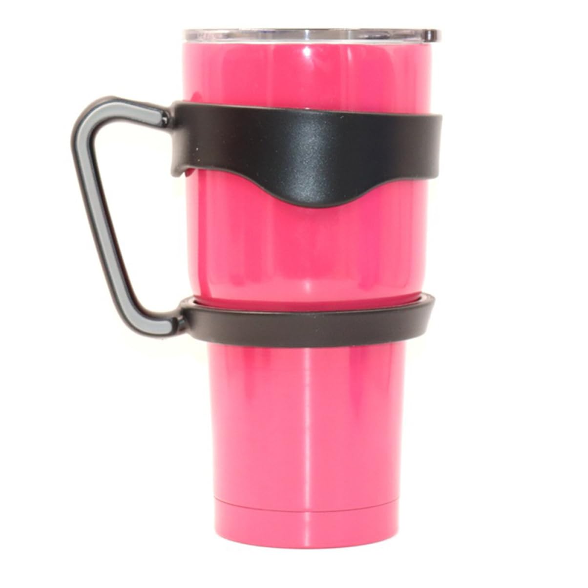 OKUMEYR 3pcs - Travel Mug Handle Adjustable Tumbler Holder for Stability and Grip Ergonomic Design for Comfortable Use Compatible Tumblers Black