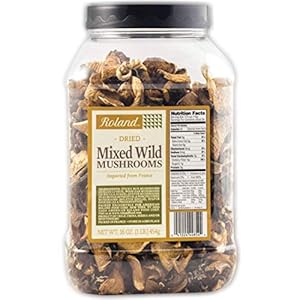 Roland Foods Dried Mixed Wild Mushrooms Specialty Imported Food ,16 Ounce (Pack of 1)