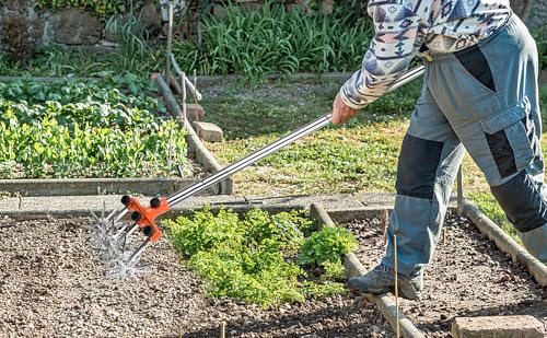 Kreiselgrubber Einziehbarer Langstiel Grubber Wetterfester Gartengrubber Aus Edelstahl Mit Abnehmbaren Zinken Kultivatorset Zum Bodenmischen Rotary Cultivator Garden Rotary Tiller – Bild 3
