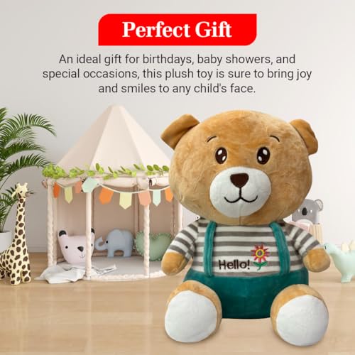 Image of ADORA Hooded Teddy Bear Soft Toy - Kawaii Plushie for Kids, Cute & Huggable Baby Plush Toy, Lovable Gift for Boys & Girls, Ideal for Birthdays & Special Occasions (Teddy Beige)