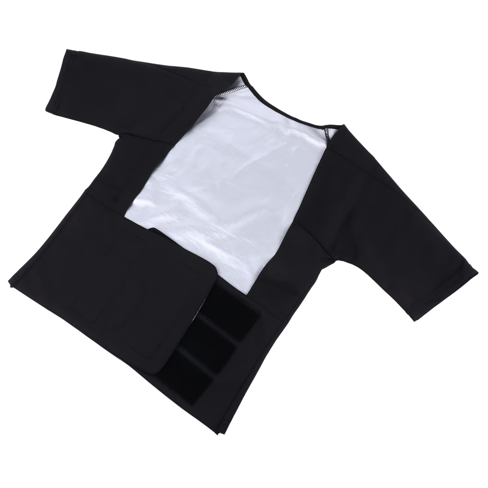 Baluue Compression Shirt Long Sleeve Men's Muscle Shirt Padded Muscle for Workout Slim Vest Black