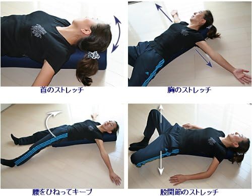 Amazon 製造直売 国産バランスポールで 寝転がりダイエット通気性の優等生メッシュ素材 色 ネイビー バランスポール ダイエット サプリメント