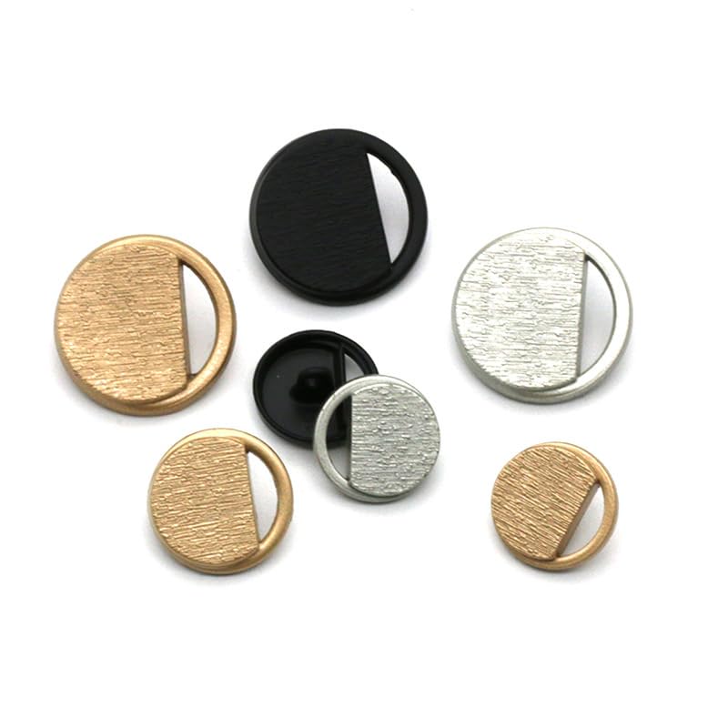 Guziki z perłowym trzpieniem, Zestaw 20 guzików z metalowym trzonkiem, wielokolorowe 15-25 mm(20pcs Silver,32L=20.0MM)
